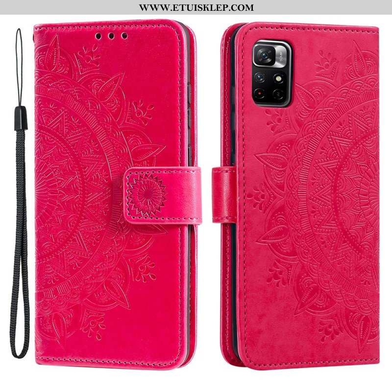 Etui Folio do Poco M4 Pro 5G Mandala Słońca